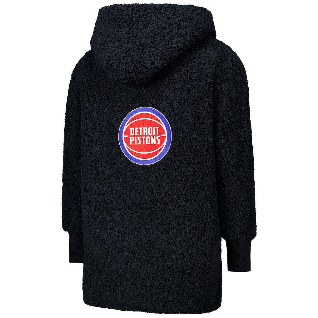 The Best Lounger in the World By Jill Martin Detroit Pistons Unisex Black Oversized Open-Front Hoodie Sweater cheap