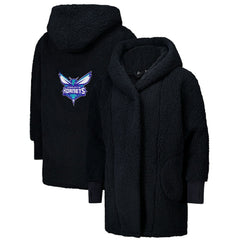 The Best Lounger in the World By Jill Martin Charlotte Hornets Unisex Black Oversized Open-Front Hoodie Sweater cheap