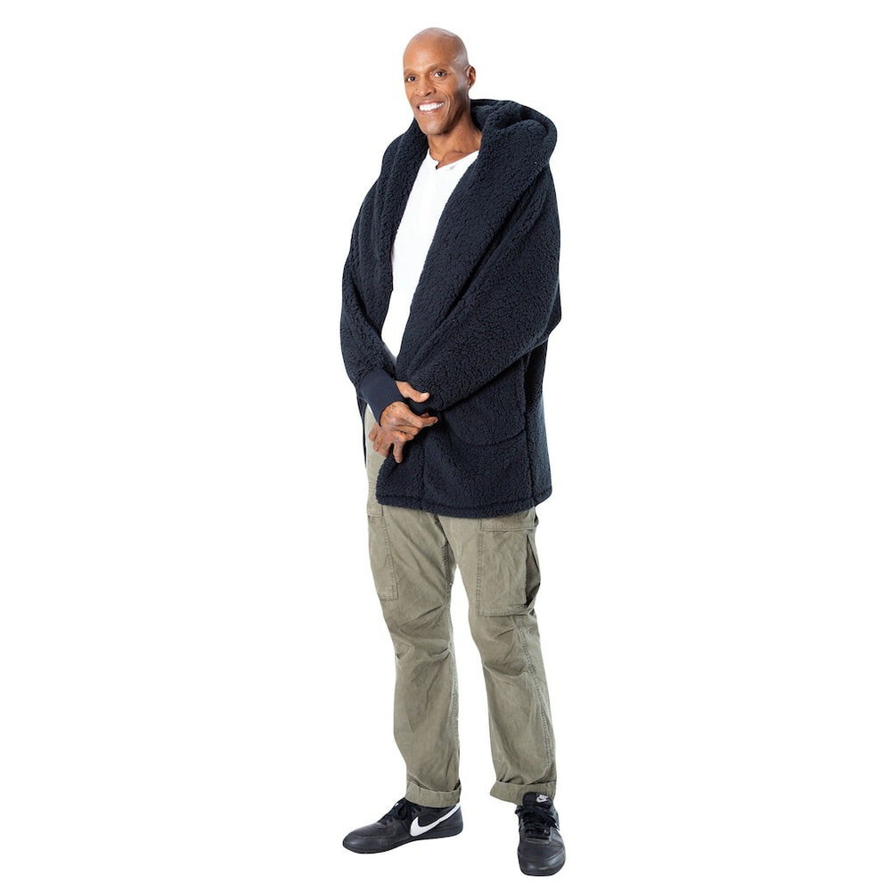 The Best Lounger in the World By Jill Martin Charlotte Hornets Unisex Black Oversized Open-Front Hoodie Sweater cheap