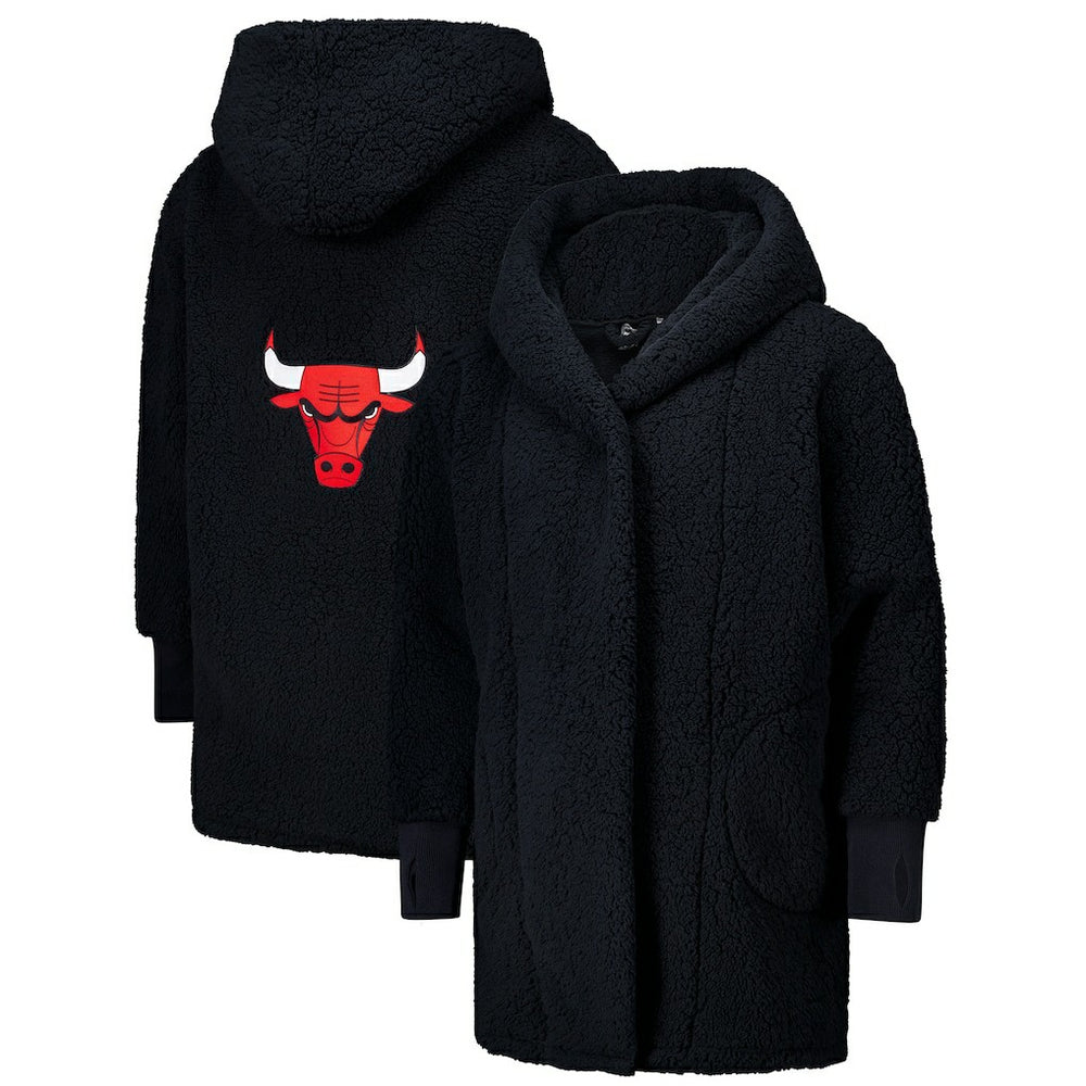 The Best Lounger in the World By Jill Martin Chicago Bulls Unisex Black Oversized Open-Front Hoodie Sweater cheap