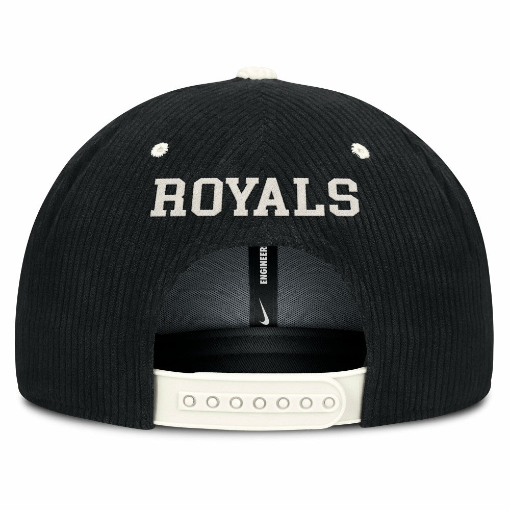 Kansas City Royals Pro Corduroy Structured Snapback Hat - Black | Nike