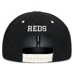 Cincinnati Reds Pro Corduroy Structured Snapback Hat - Black | Nike