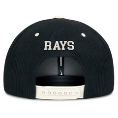 Tampa Bay Rays Pro Corduroy Structured Snapback Hat - Black | Nike