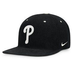 Philadelphia Phillies Pro Corduroy Structured Snapback Hat - Black | Nike
