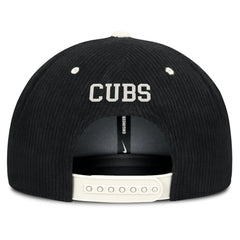 Chicago Cubs Pro Corduroy Structured Snapback Hat - Black | Nike