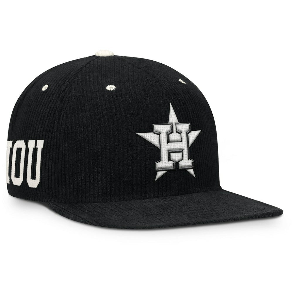 Houston Astros Pro Corduroy Structured Snapback Hat - Black | Nike