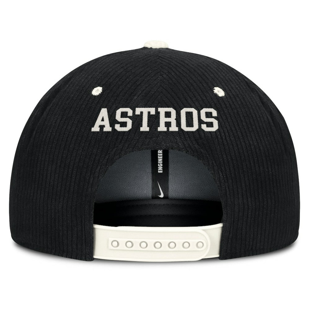 Houston Astros Pro Corduroy Structured Snapback Hat - Black | Nike