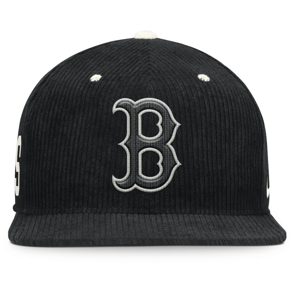Boston Red Sox Pro Corduroy Structured Snapback Hat - Black | Nike