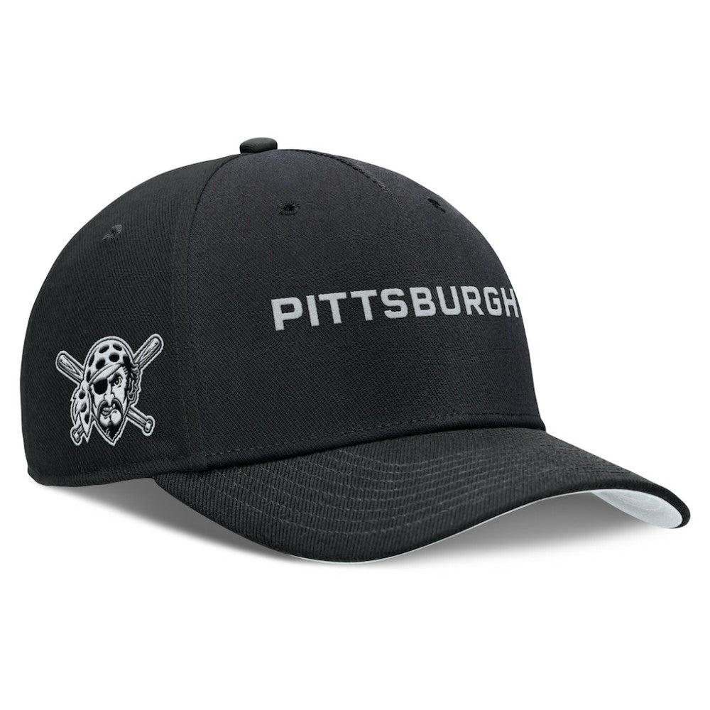 Pittsburgh Pirates Rise Performance Adjustable Hat - Black | Nike