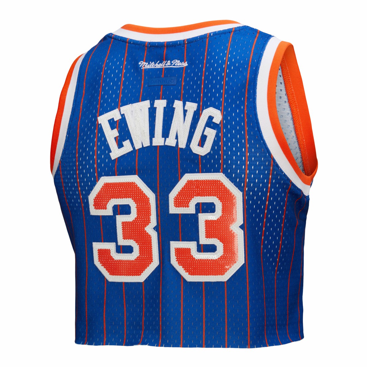Patrick Ewing New York Knicks x DANNIJO Women's Fashion Cropped Basketball Jersey - Royal | Mitchell & Ness sale