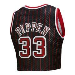 Scottie Pippen Chicago Bulls x DANNIJO Women's Fashion Cropped Basketball Jersey sale - Black | Mitchell & Ness shop