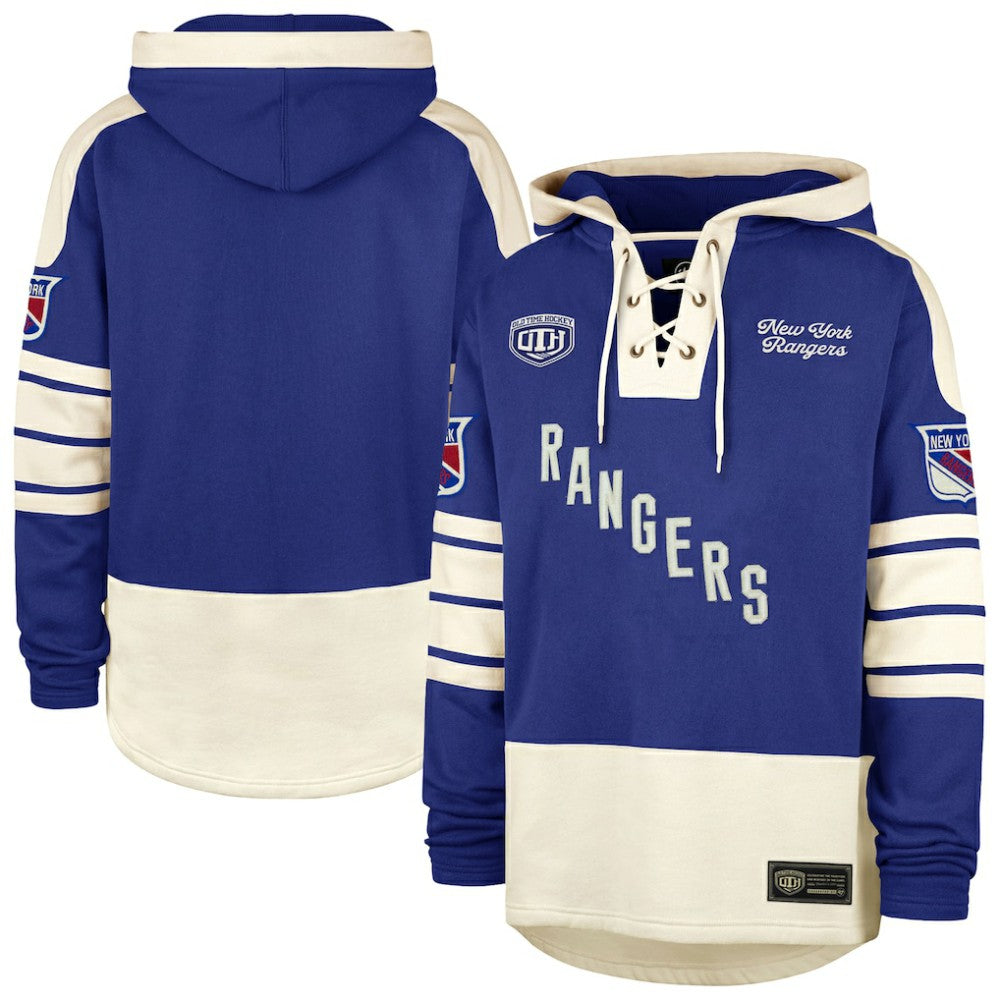 New York Rangers '47 Blue Line Heritage Lacer Pullover Hoodie