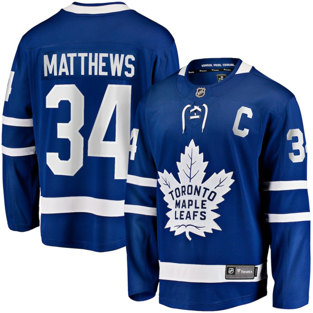 Auston Matthews Toronto Maple Leafs Fanatics Captain Patch Home Breakaway Player Jersey