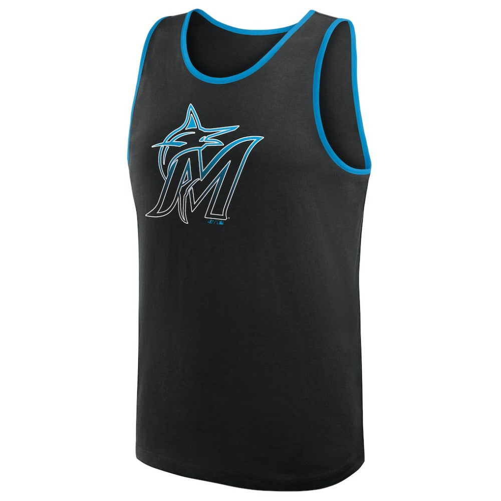 Miami Marlins Logo Athletic Unmatched Success Tank Top - Black