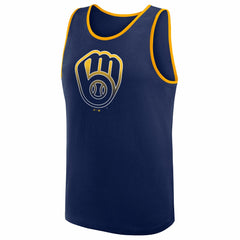 Milwaukee Brewers Logo Athletic Unmatched Success Tank Top - Navy