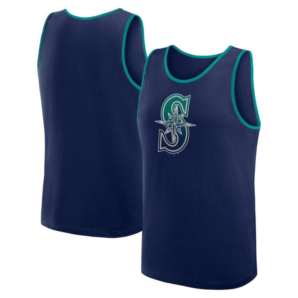 Seattle Mariners Logo Athletic Unmatched Success Tank Top - Navy