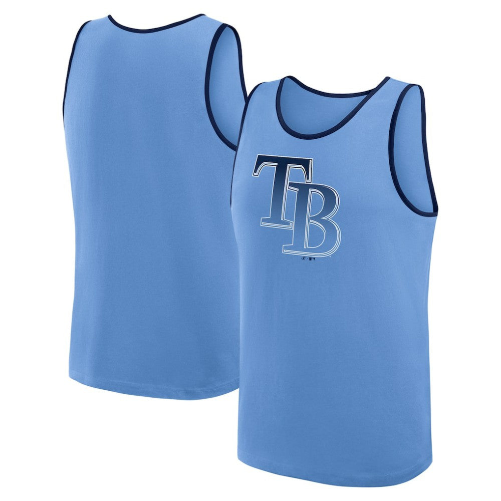 Tampa Bay Rays Logo Athletic Unmatched Success Tank Top - Light Blue
