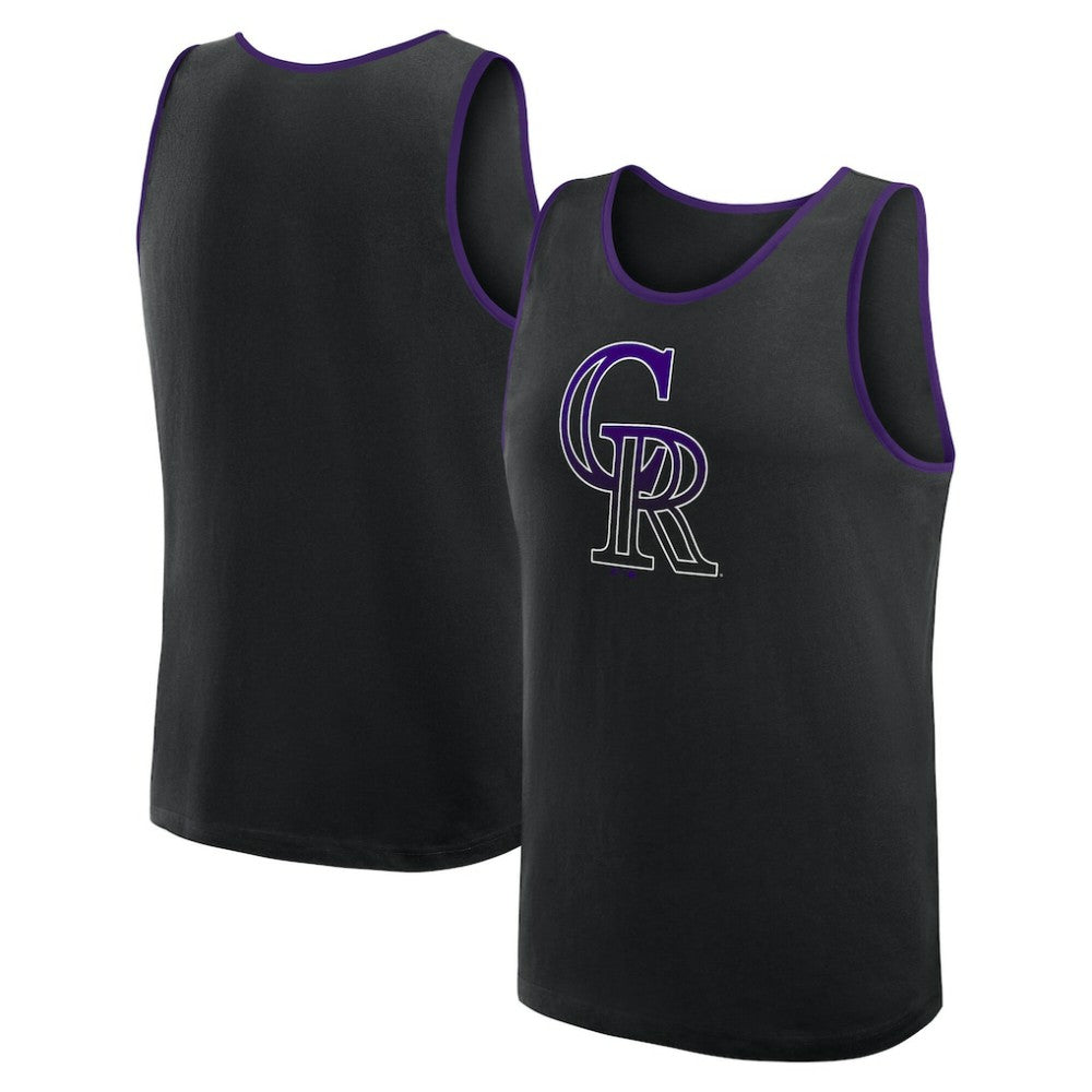 Colorado Rockies Logo Athletic Unmatched Success Tank Top - Black