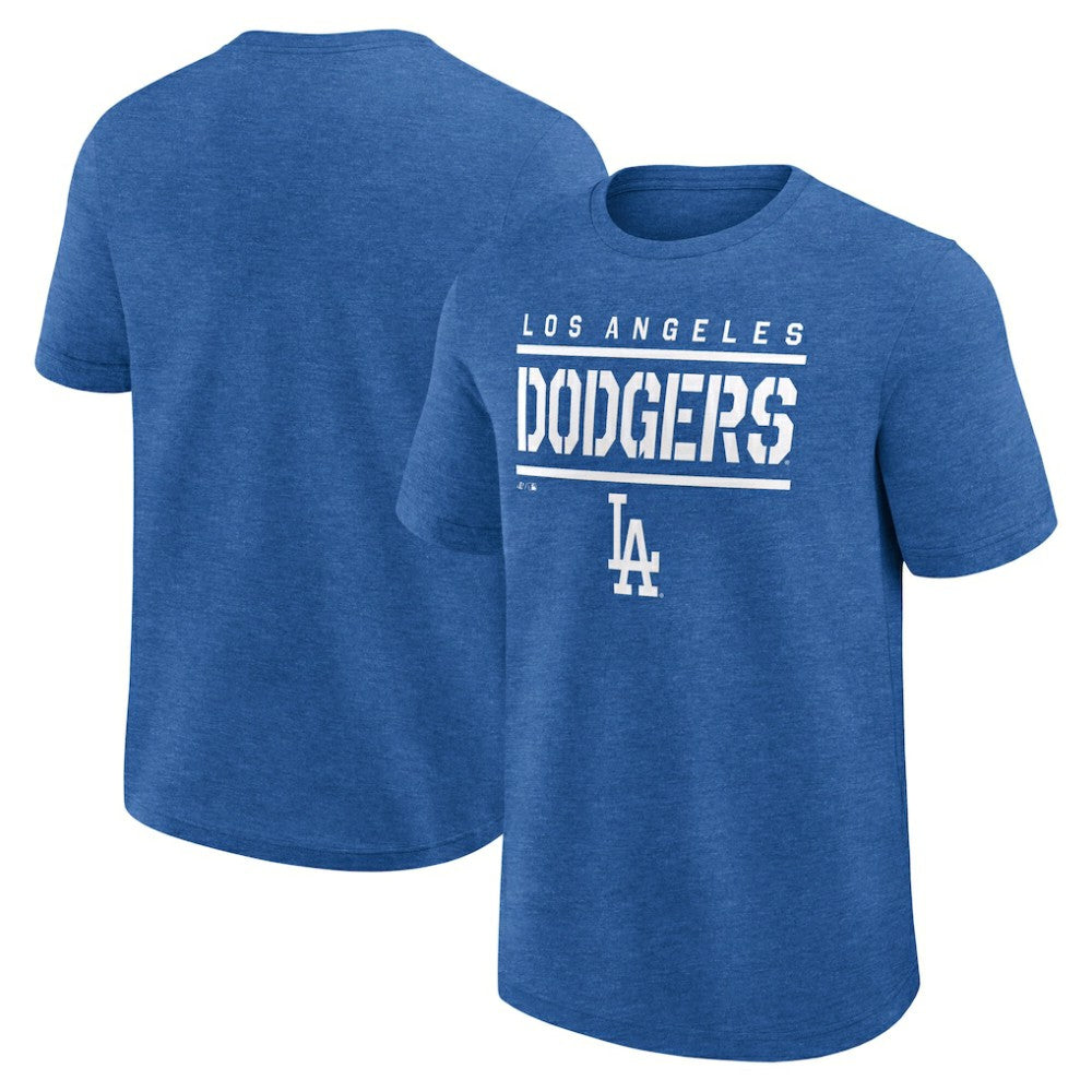 Los Angeles Dodgers Logo Athletic Top Notch T-Shirt - Heather Royal