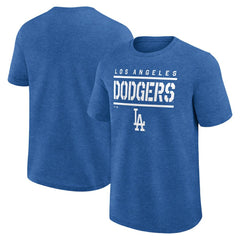 Los Angeles Dodgers Logo Athletic Top Notch T-Shirt - Heather Royal