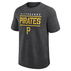 Pittsburgh Pirates Logo Athletic Top Notch T-Shirt - Heather Charcoal
