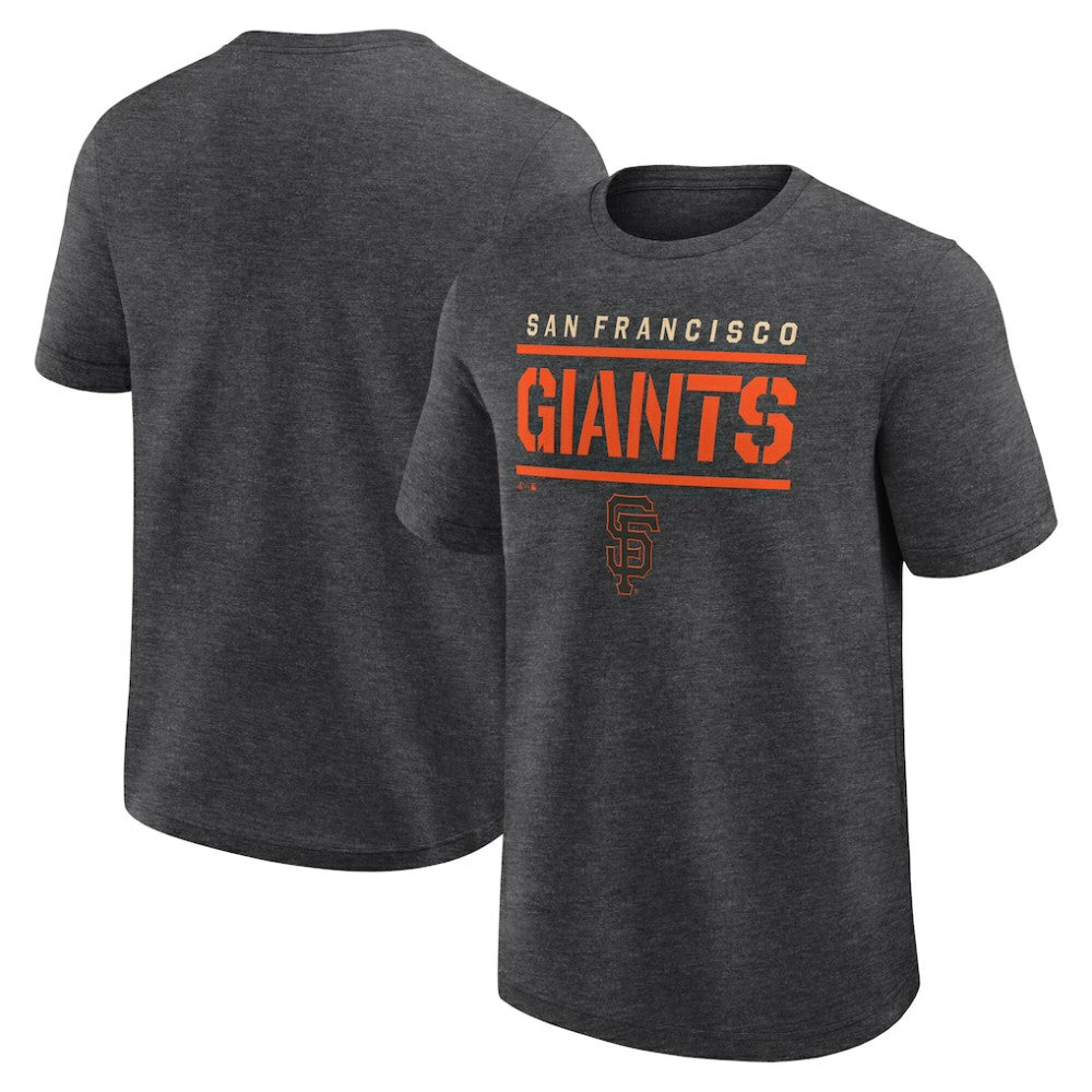 San Francisco Giants Logo Athletic Top Notch T-Shirt - Heather Charcoal