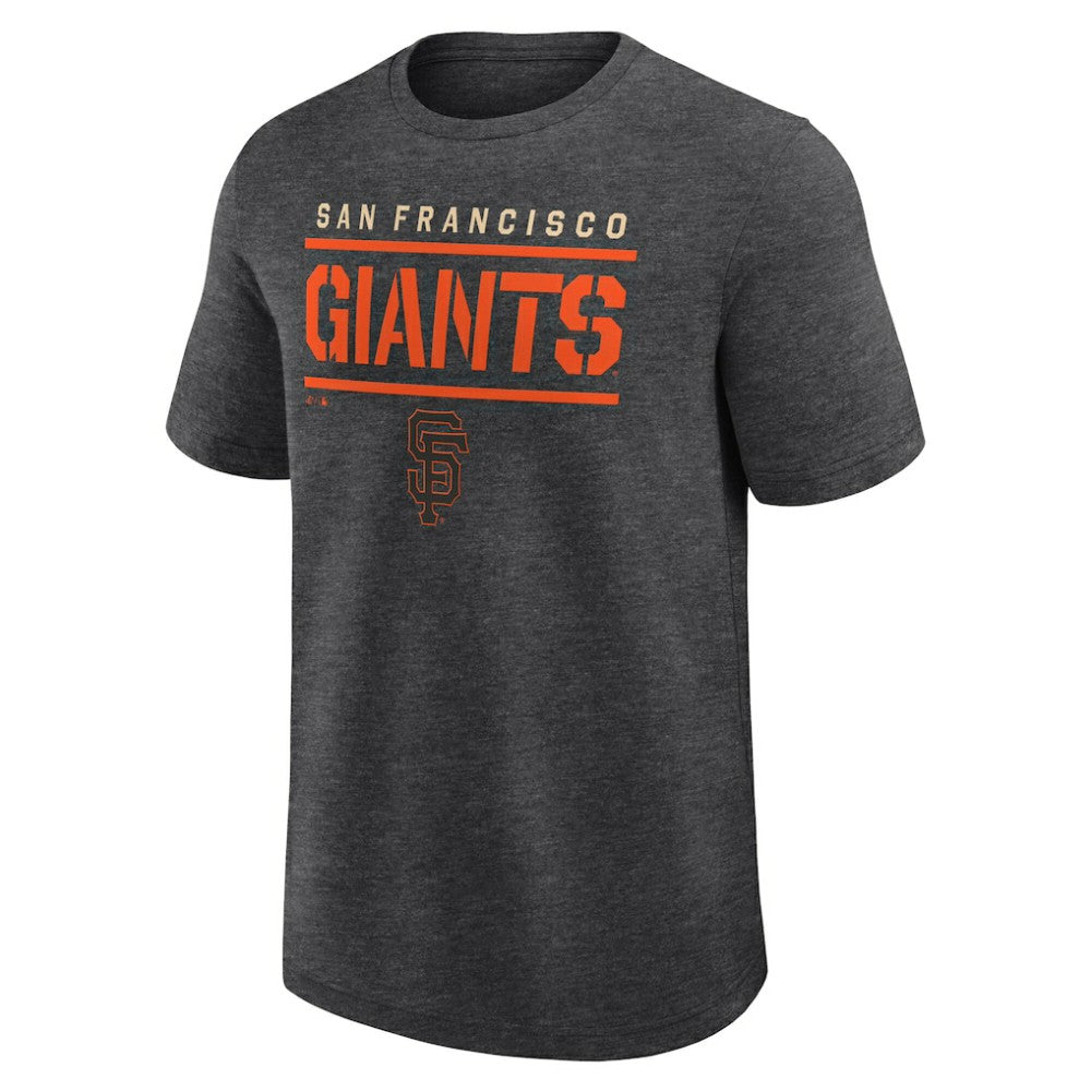 San Francisco Giants Logo Athletic Top Notch T-Shirt - Heather Charcoal