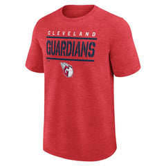 Cleveland Guardians Logo Athletic Top Notch T-Shirt - Heather Red