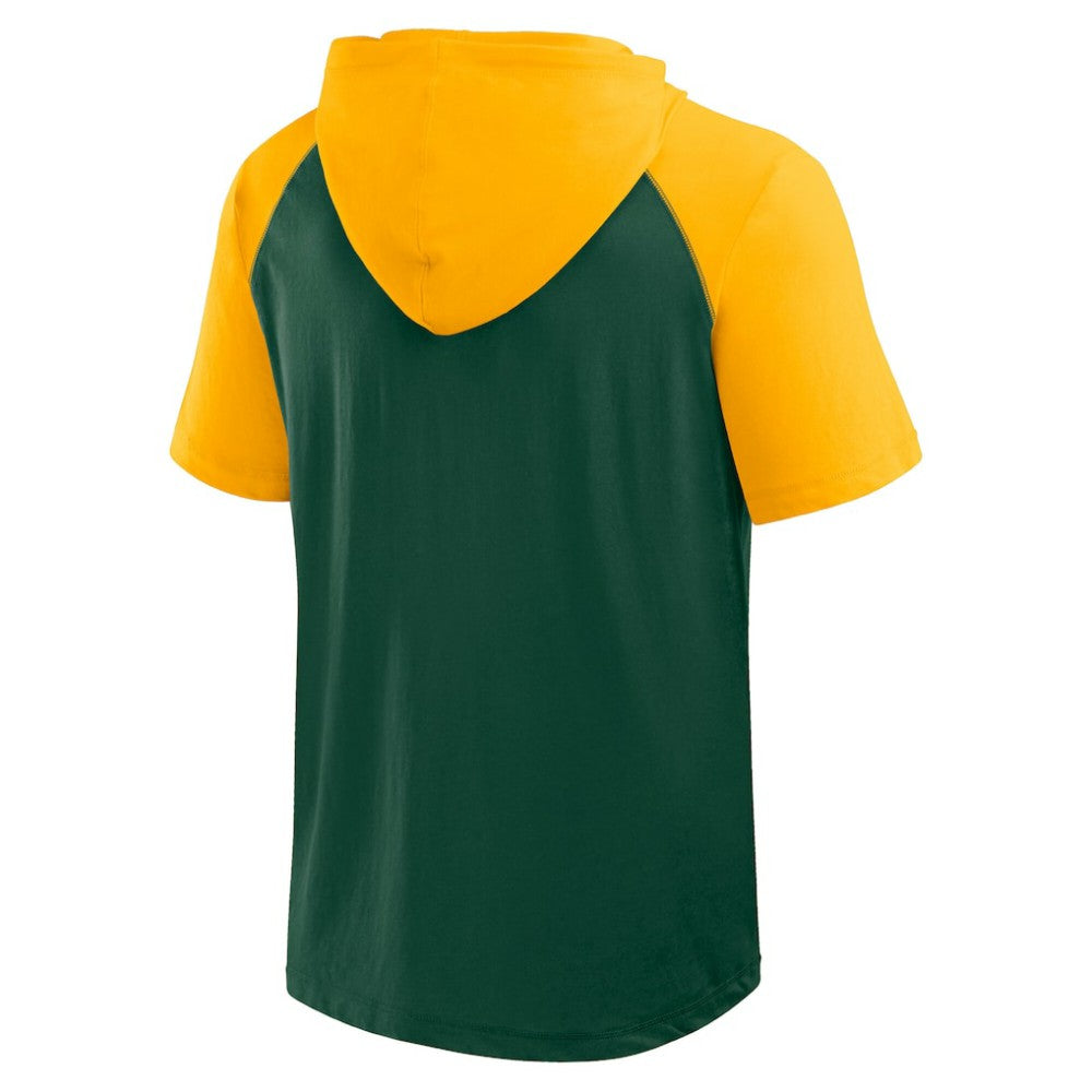 Athletics Logo Athletic Prime Raglan Short Sleeve Hoodie T-Shirt - Green