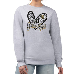 Vegas Golden Knights G-III 4Her by Carl Banks Women's Animal Print Heart Fleece Pullover Sweatshirt