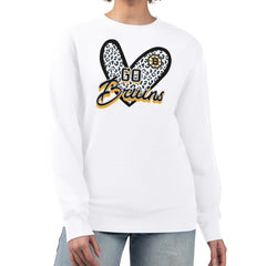 Boston Bruins G-III 4Her by Carl Banks Women's Animal Print Heart Fleece Pullover Sweatshirt
