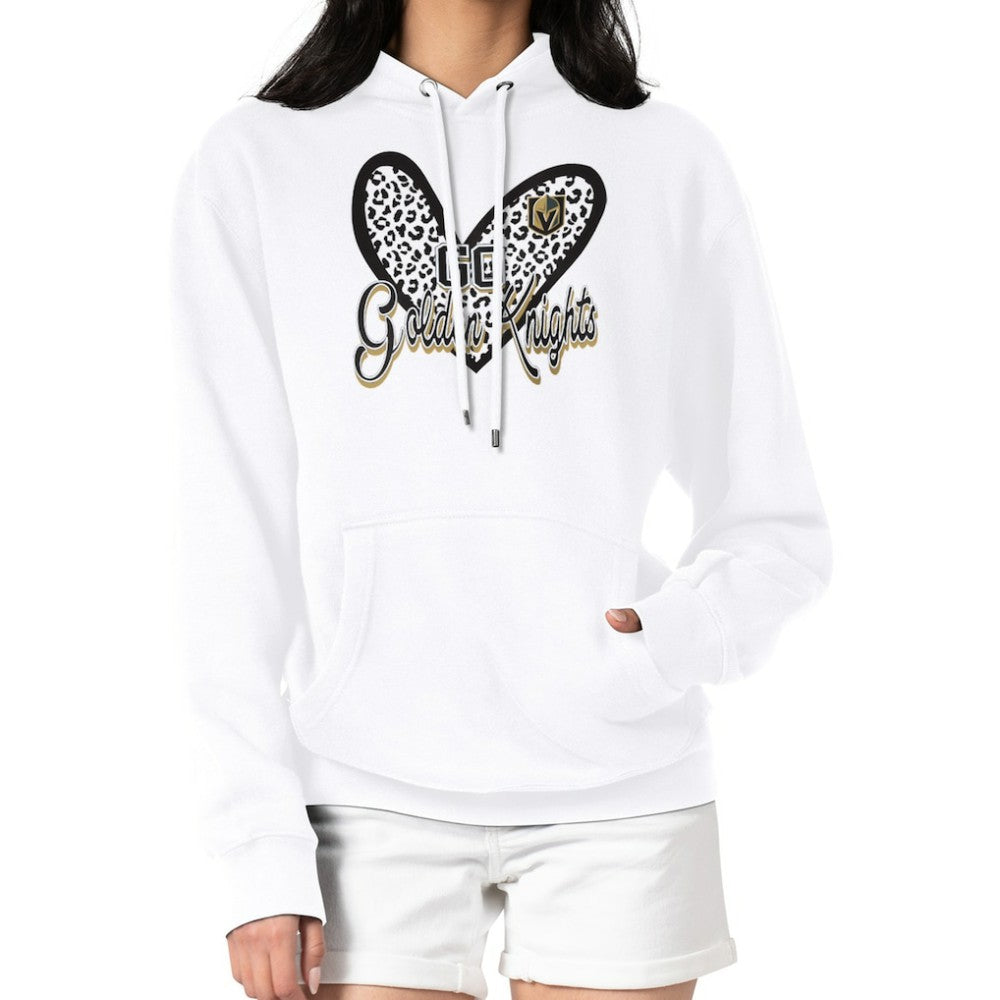 Vegas Golden Knights G-III 4Her by Carl Banks Women's Animal Print Heart Fleece Pullover Hoodie