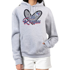 New York Rangers G-III 4Her by Carl Banks Women's Animal Print Heart Fleece Pullover Hoodie
