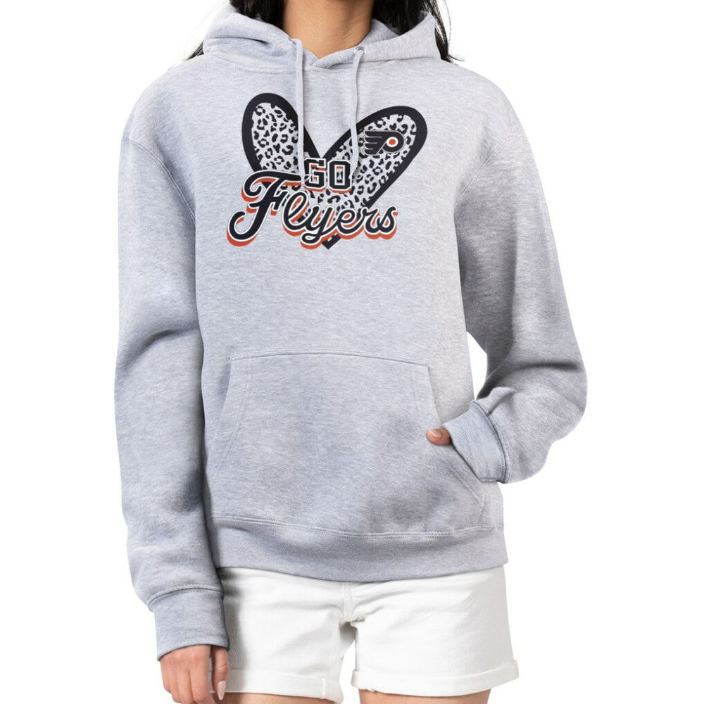 Philadelphia Flyers G-III 4Her by Carl Banks Women's Animal Print Heart Fleece Pullover Hoodie