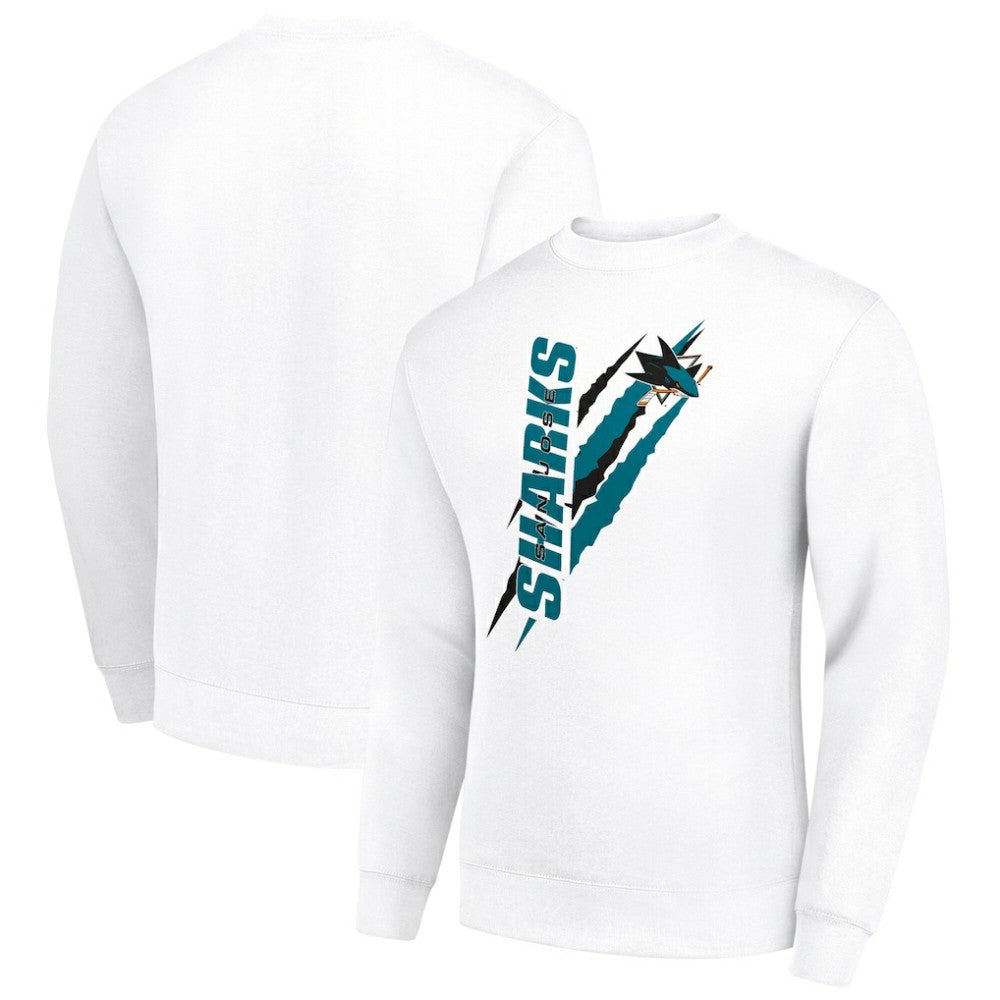 San Jose Sharks Starter Color Scratch Pullover Sweatshirt
