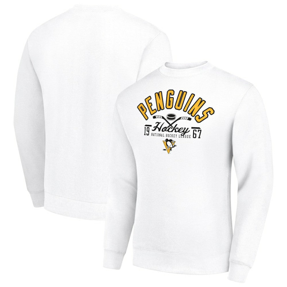 Pittsburgh Penguins Starter Stick And Puck Logo Fleece Pullover Sweatshirt