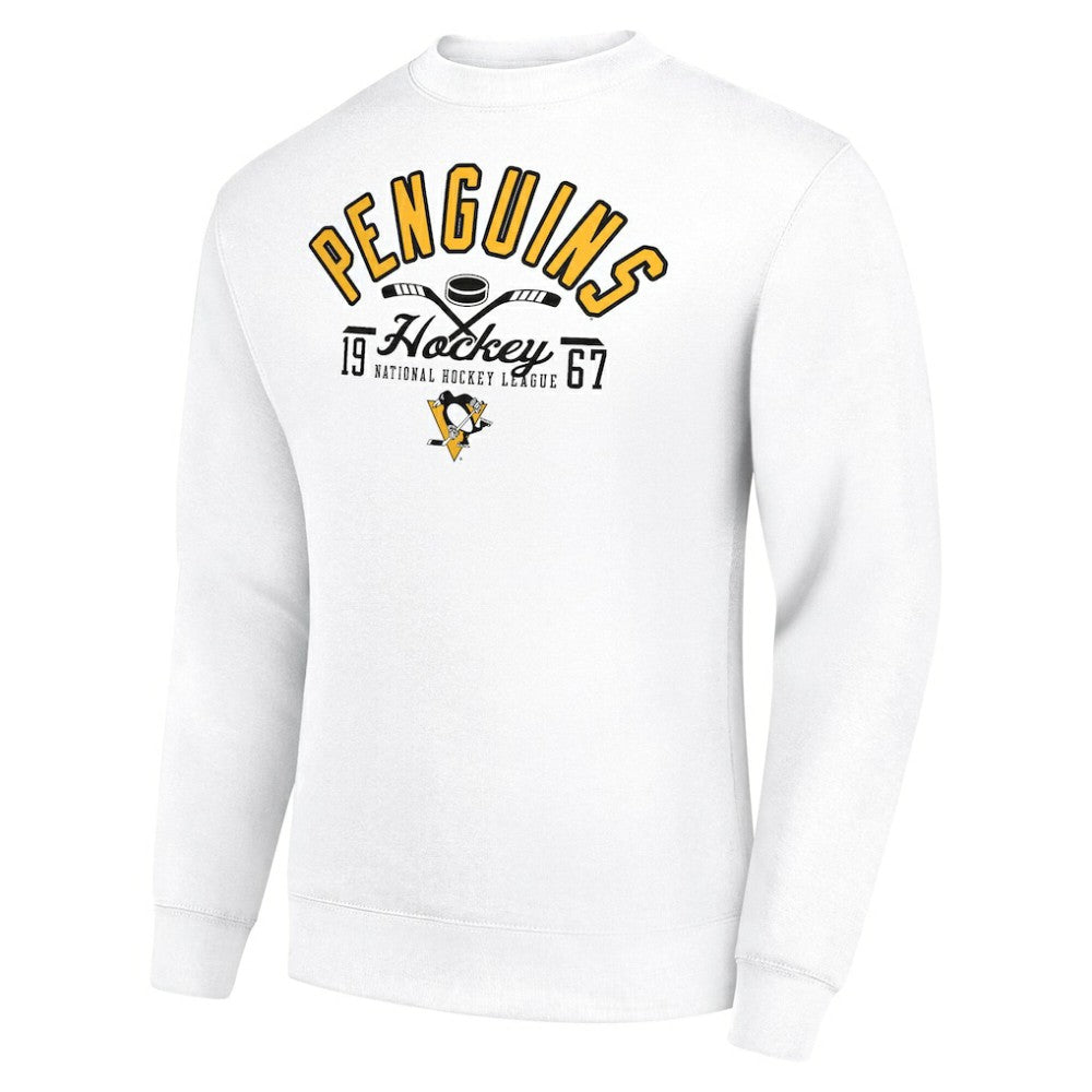 Pittsburgh Penguins Starter Stick And Puck Logo Fleece Pullover Sweatshirt