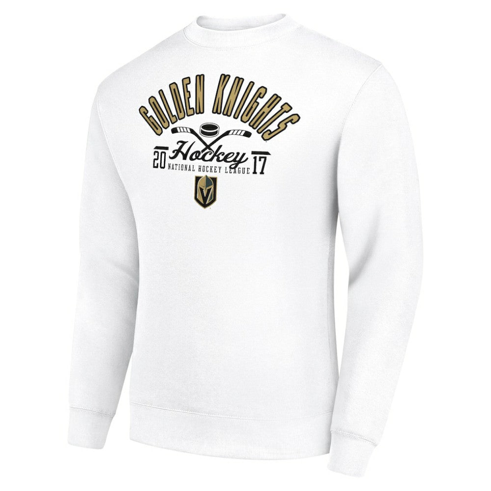 Vegas Golden Knights Starter Stick And Puck Logo Fleece Pullover Sweatshirt