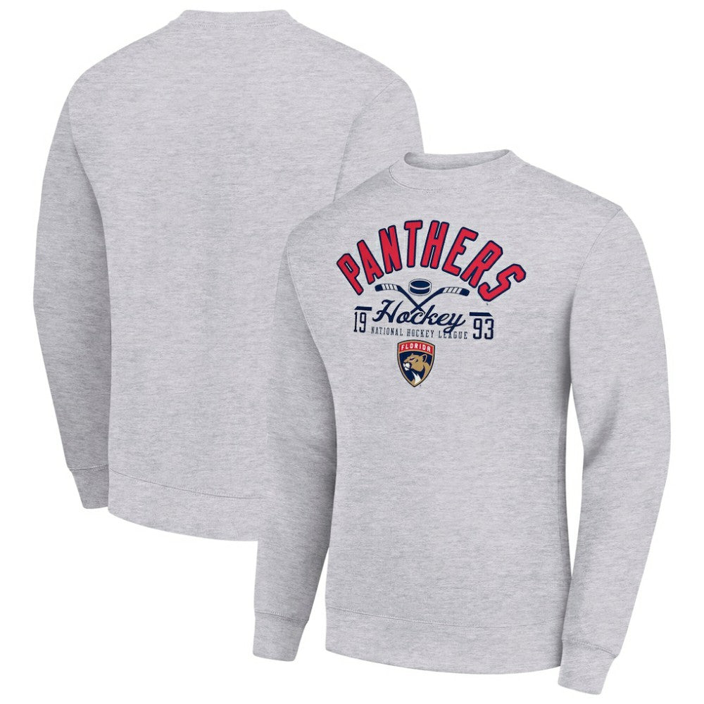 Florida Panthers Starter Stick And Puck Logo Fleece Pullover Sweatshirt