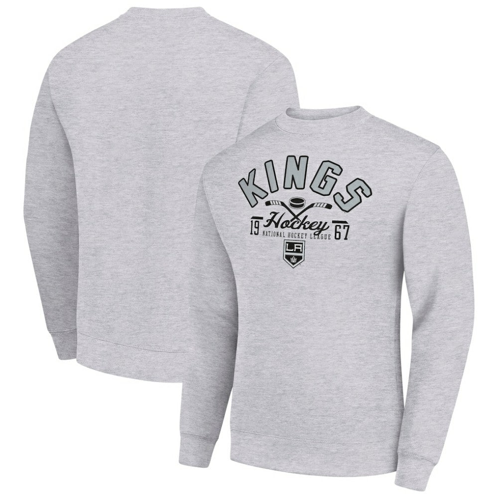 Los Angeles Kings Starter Stick And Puck Logo Fleece Pullover Sweatshirt