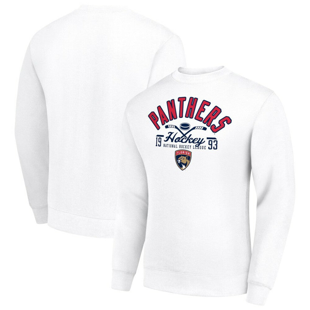 Florida Panthers Starter Stick And Puck Logo Fleece Pullover Sweatshirt