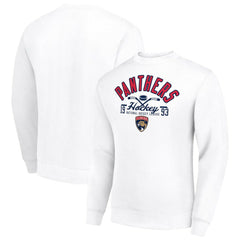 Florida Panthers Starter Stick And Puck Logo Fleece Pullover Sweatshirt