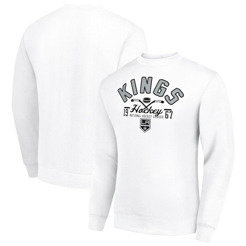 Los Angeles Kings Starter Stick And Puck Logo Fleece Pullover Sweatshirt