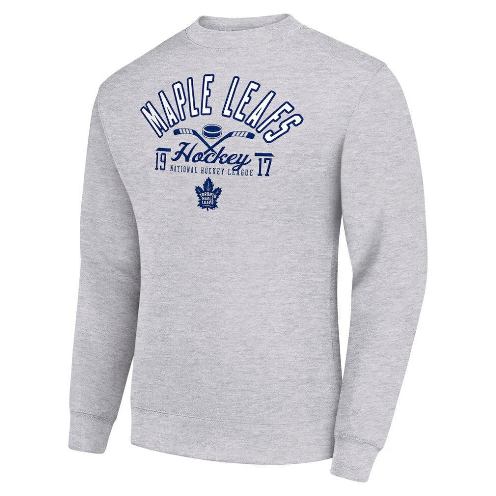Toronto Maple Leafs Starter Stick And Puck Logo Fleece Pullover Sweatshirt