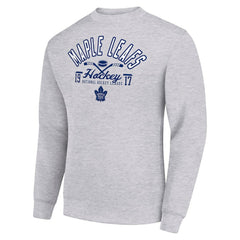 Toronto Maple Leafs Starter Stick And Puck Logo Fleece Pullover Sweatshirt