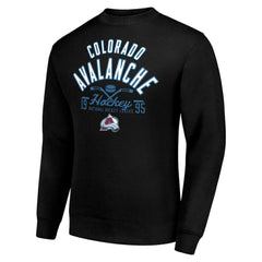 Colorado Avalanche Starter Stick And Puck Logo Fleece Pullover Sweatshirt