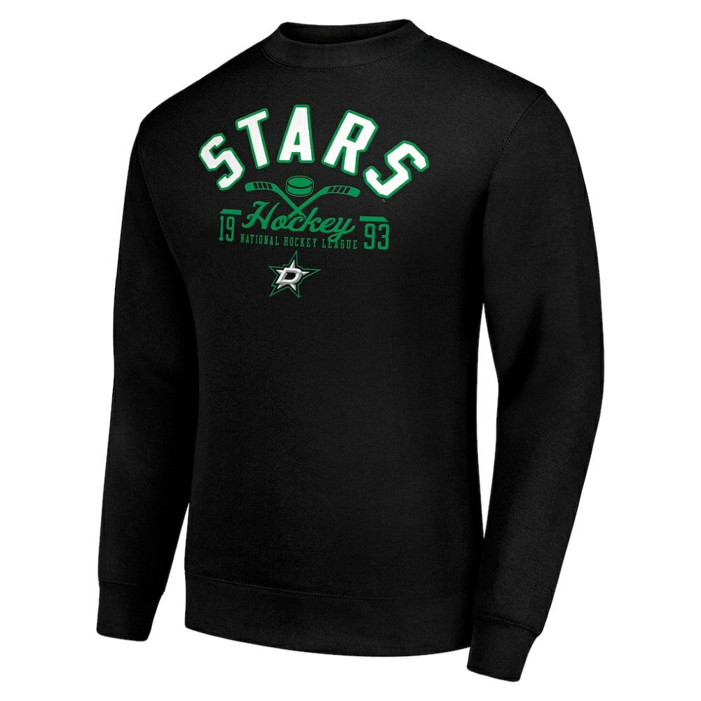 Dallas Stars Starter Stick And Puck Logo Fleece Pullover Sweatshirt