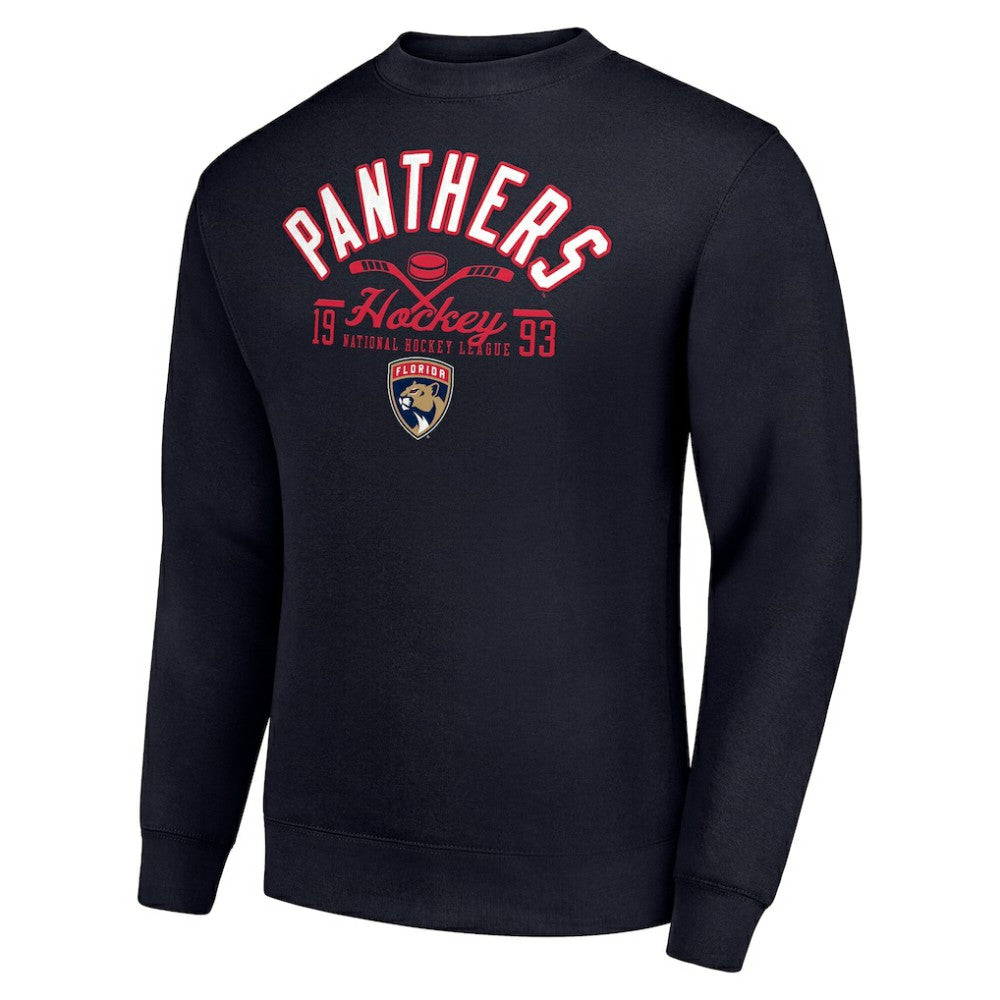 Florida Panthers Starter Stick And Puck Logo Fleece Pullover Sweatshirt
