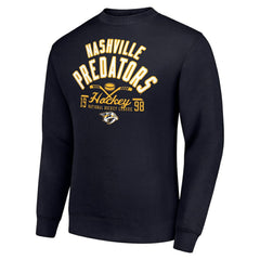 Nashville Predators Starter Stick And Puck Logo Fleece Pullover Sweatshirt