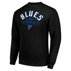St. Louis Blues Starter Stick And Puck Logo Fleece Pullover Sweatshirt